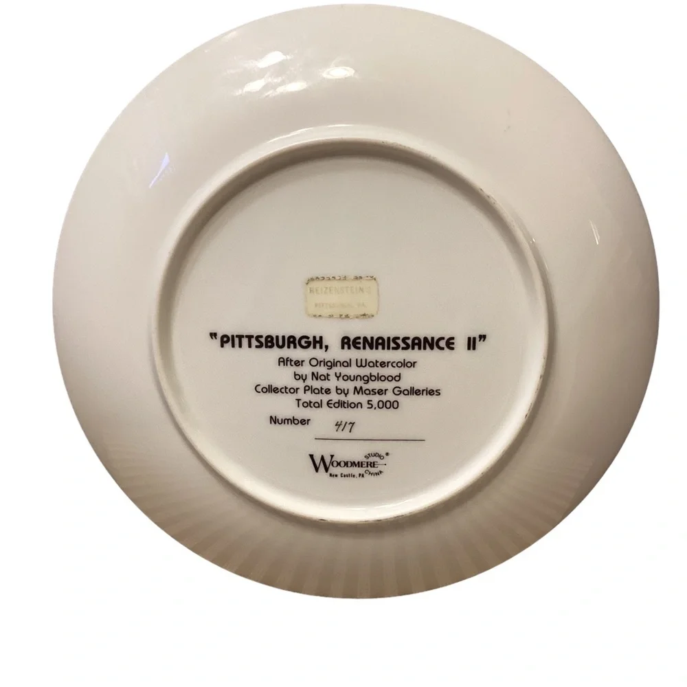 Pittsburgh Renaissance Collector Plate by Nat Youngblood EUC - Picture 7 of 8
